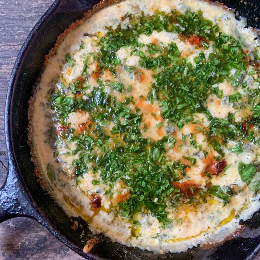 Warm Cheesy Garden Dip