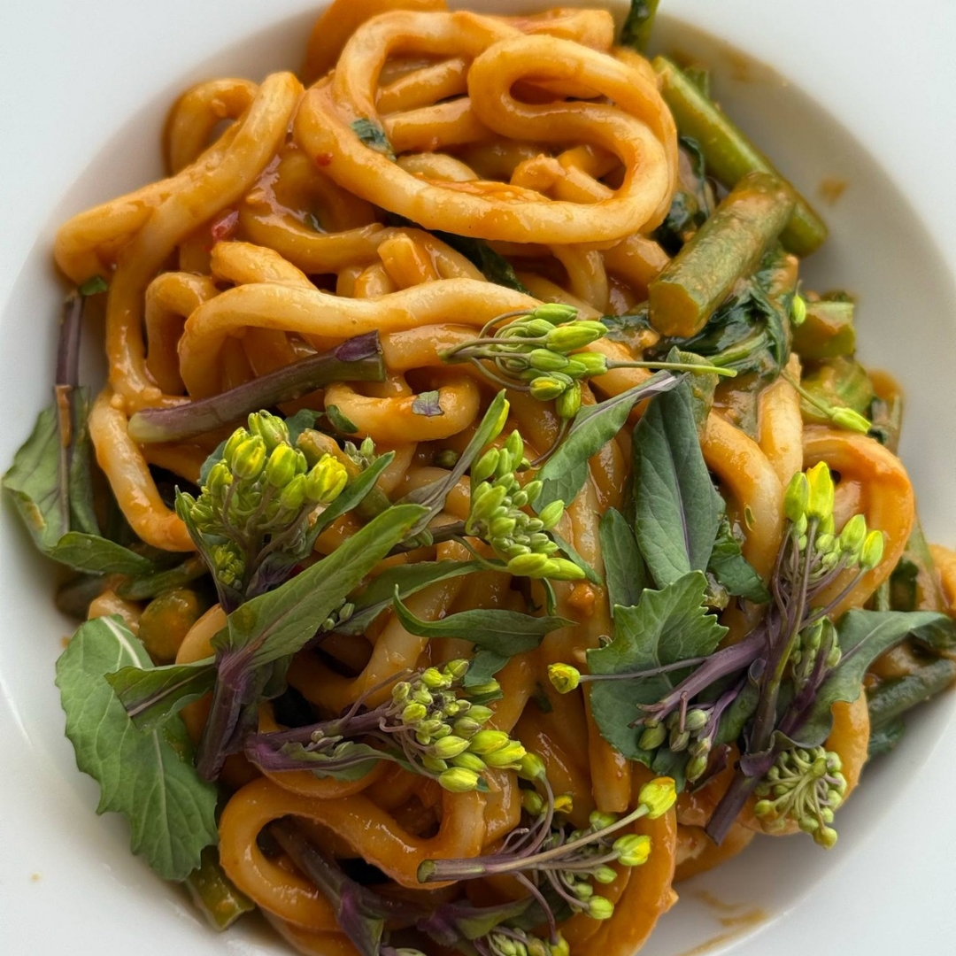 Spicy Peanut Noodles with Hon Tsai Tai