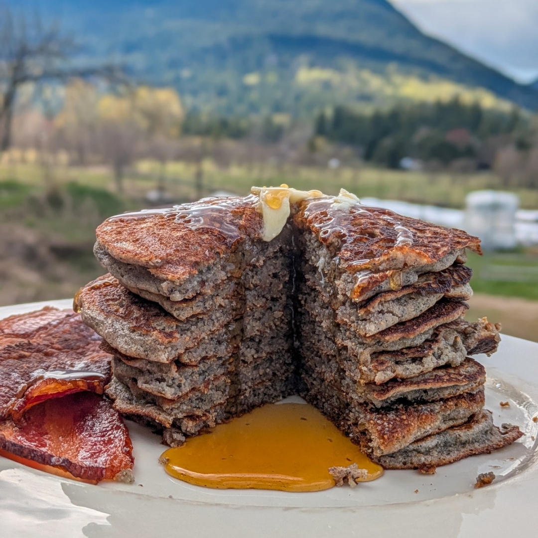 Blue Cornmeal Flapjacks