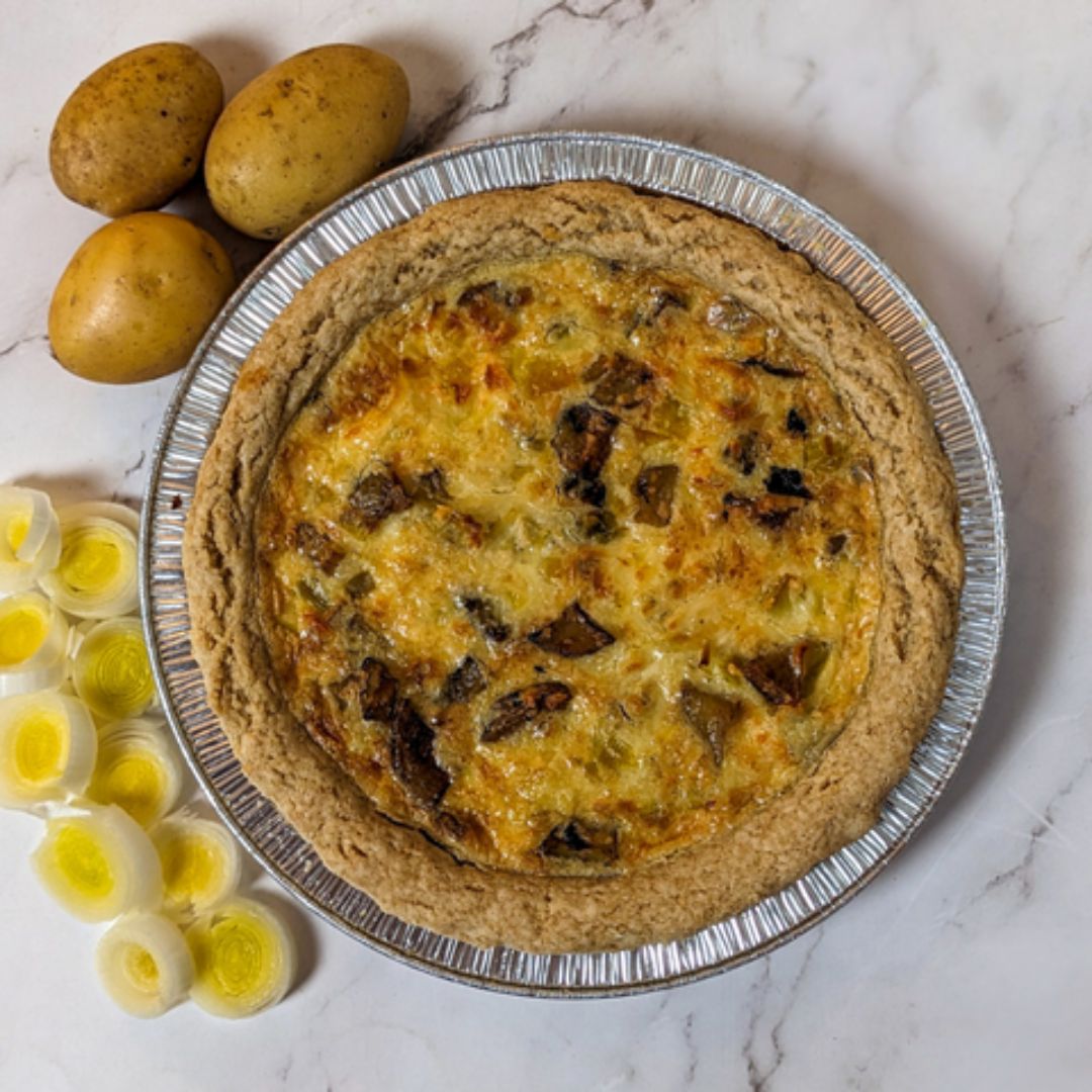 Cheesy Potato & Leek Quiche Recipe