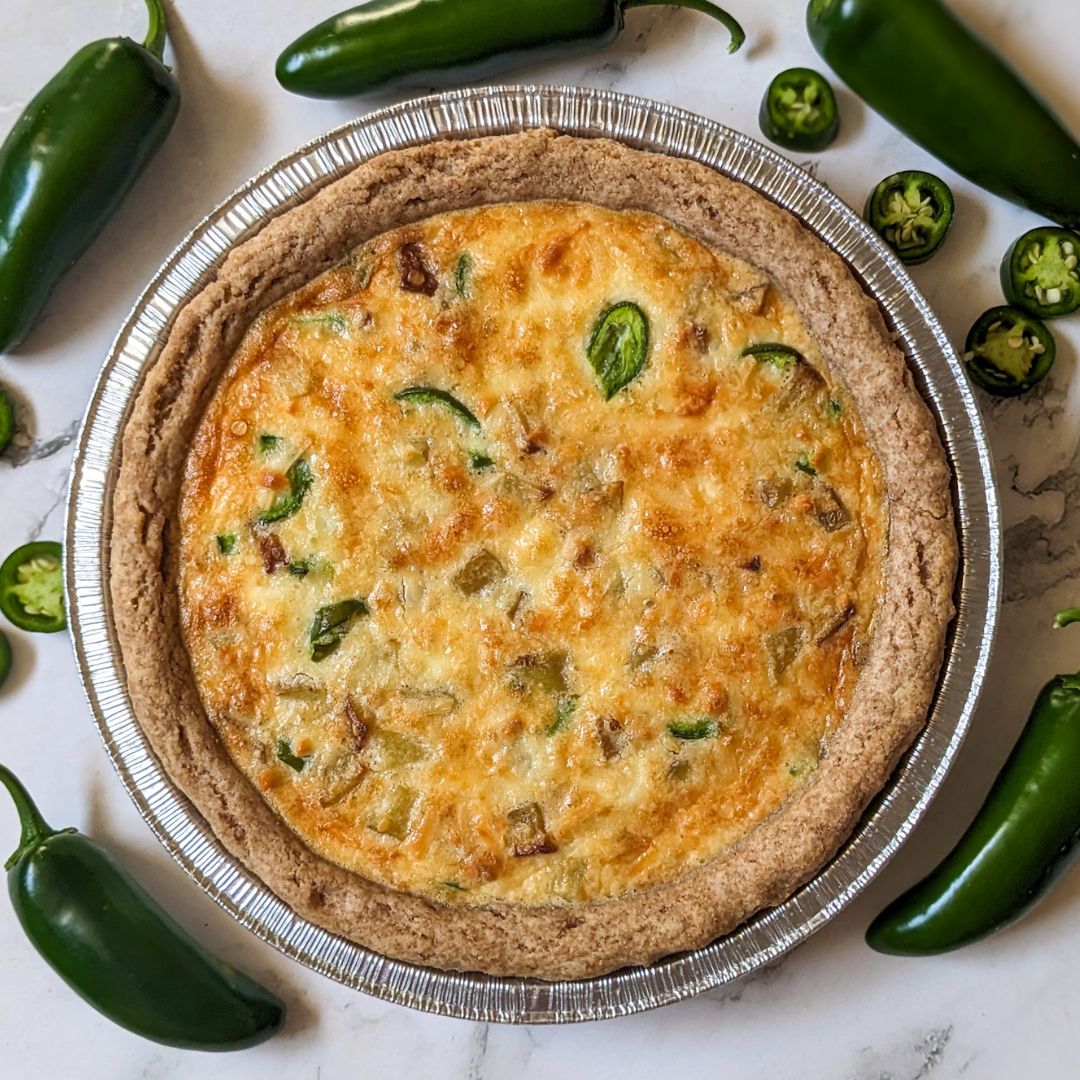 Jalapeño and Cheddar Quiche