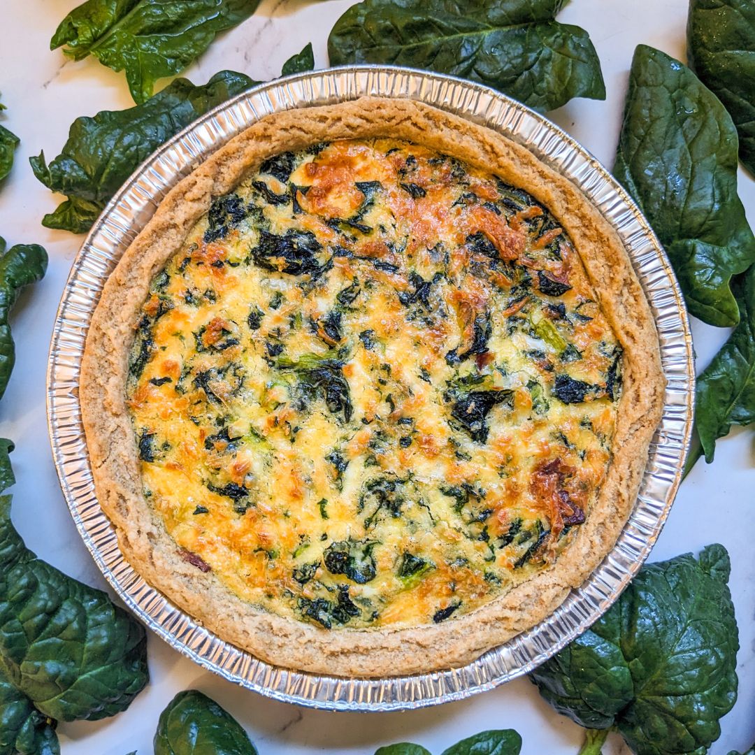 Spinach and Bacon Quiche