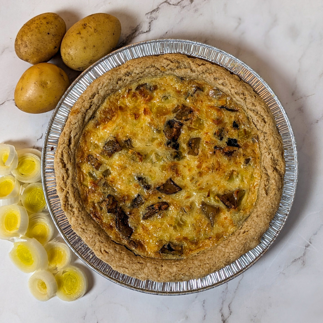 Cheesy Potato & Leek Quiche Recipe