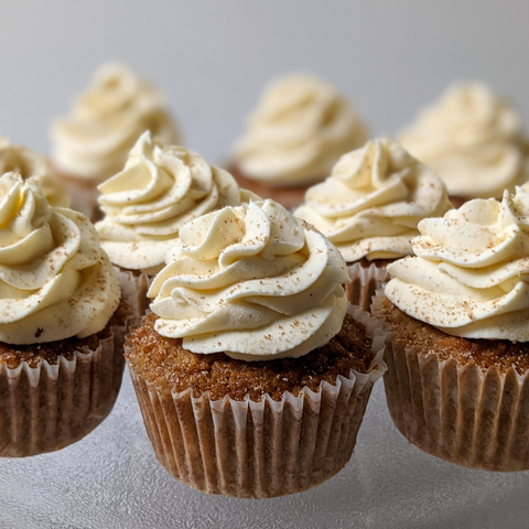 Carrot Cupcakes with Vanilla Bean Cream Cheese Frosting