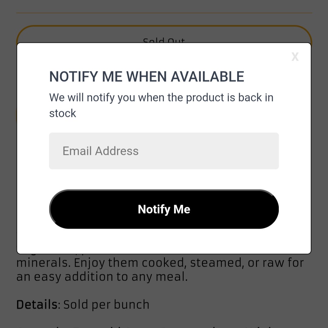 Back-In-Stock Notification