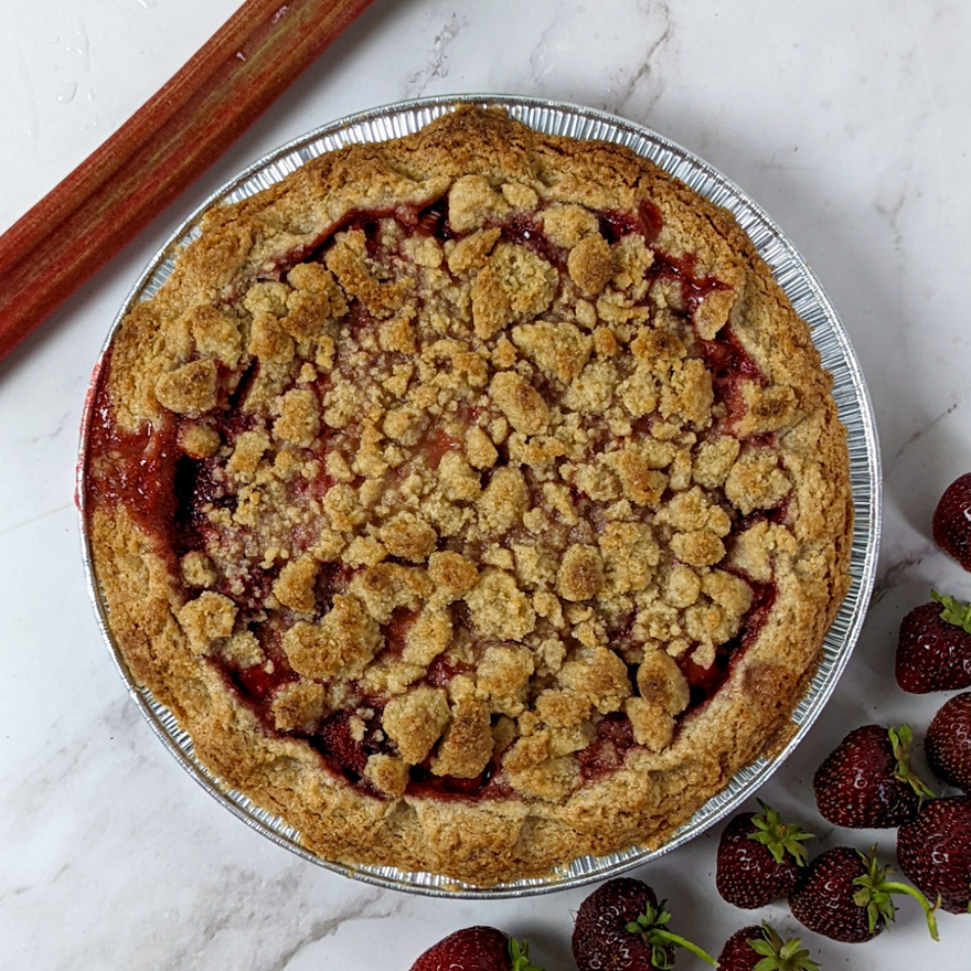 Bake-At-Home Strawberry Rhubarb Pie Instructions