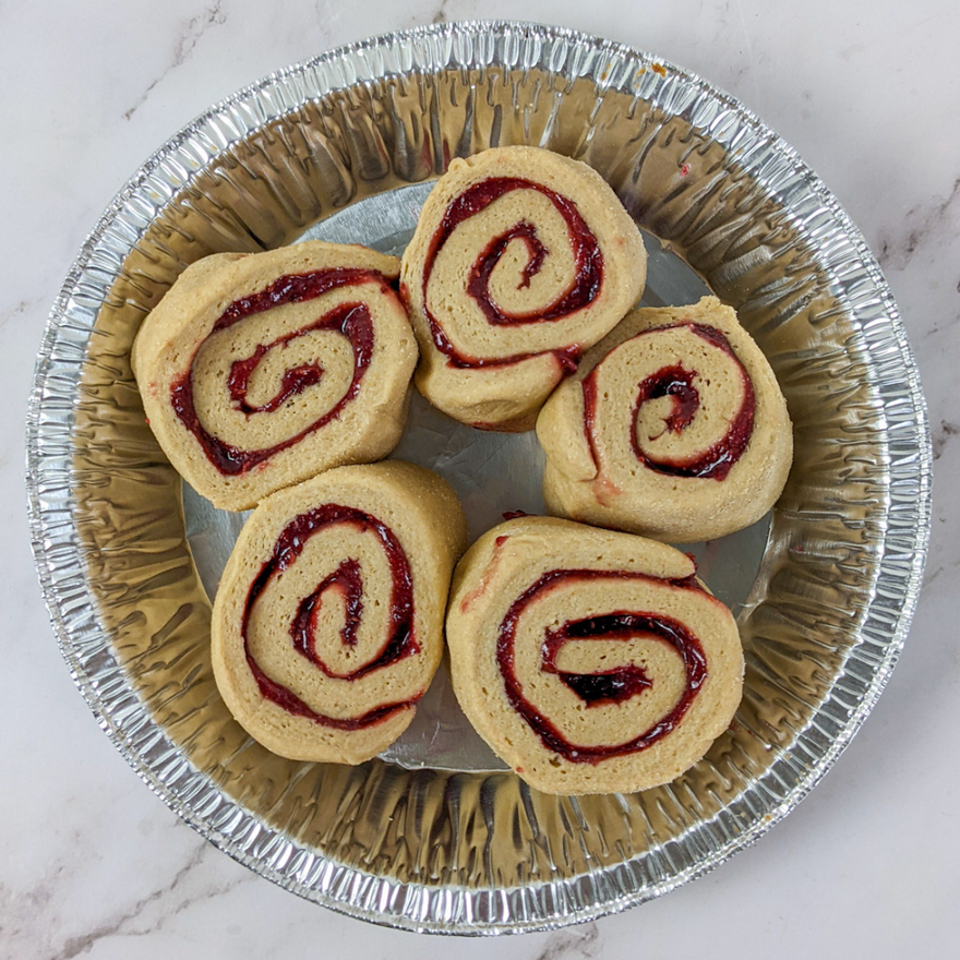 Bake-At-Home Raspberry Sweet Bun Instructions