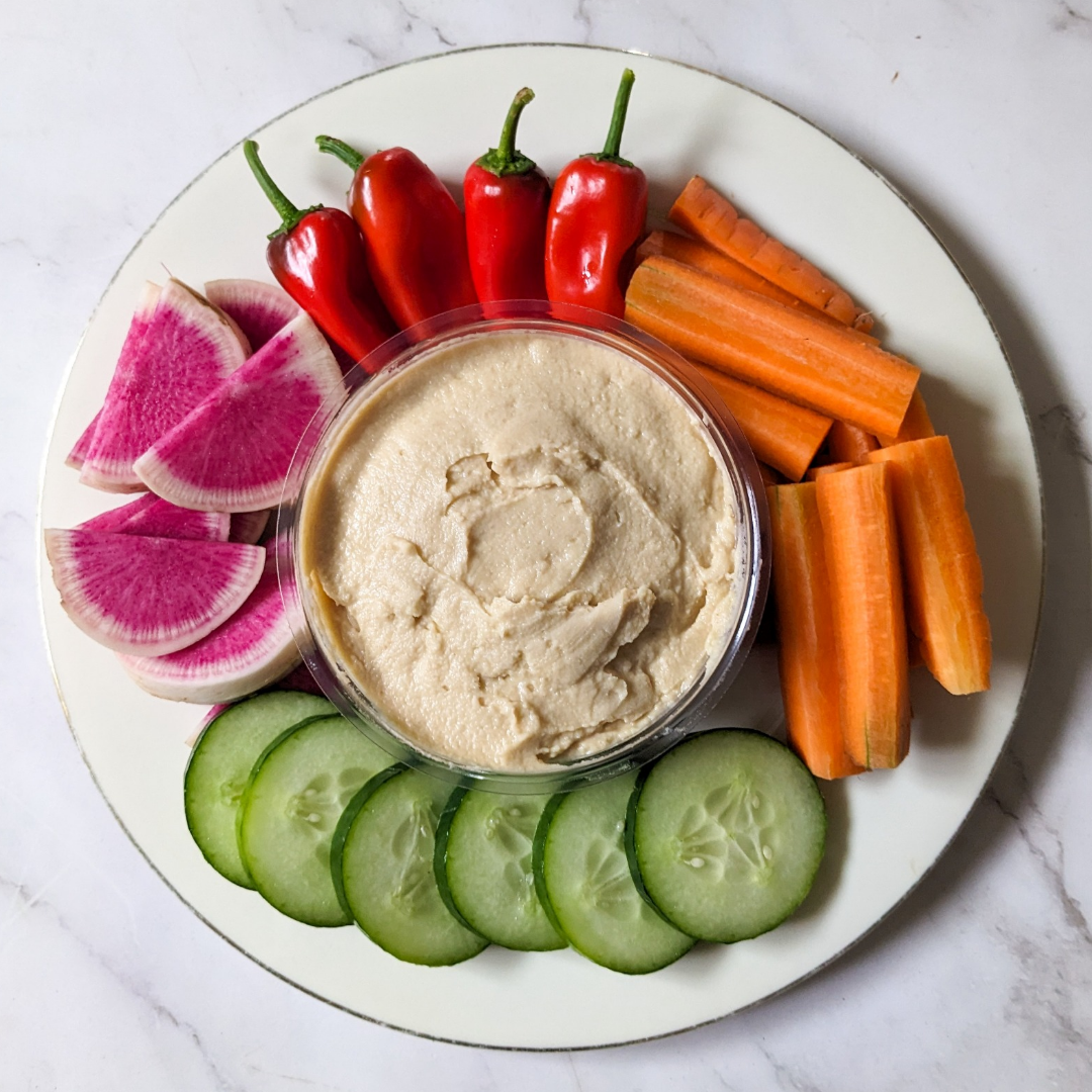 Roasted Garlic Hummus With Extra-Virgin Olive Oil