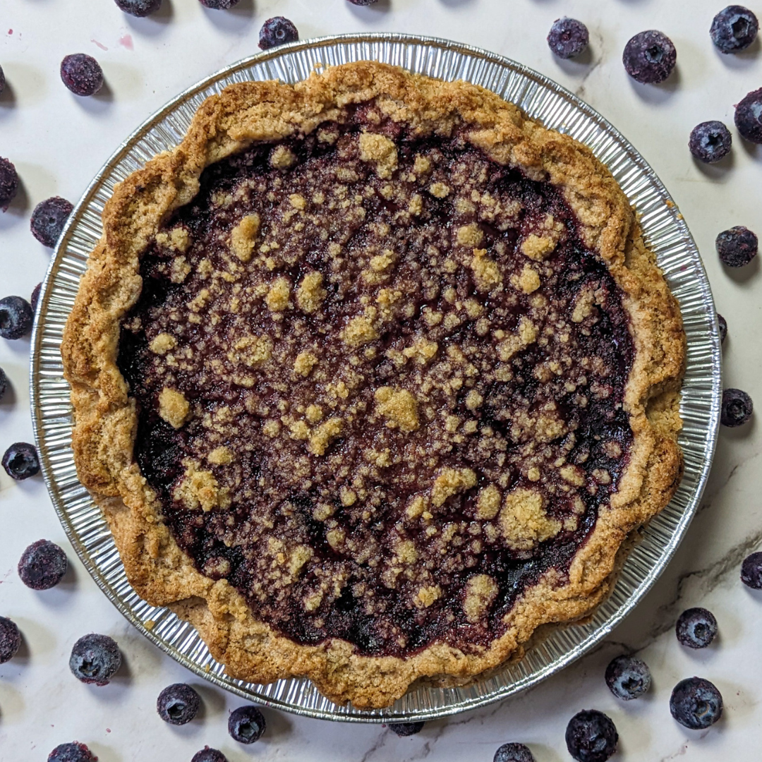 Bake-At-Home Blueberry Pie With Crumble Topping