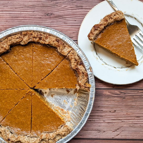 Bake-At-Home Organic Pumpkin Pie with Spelt Crust