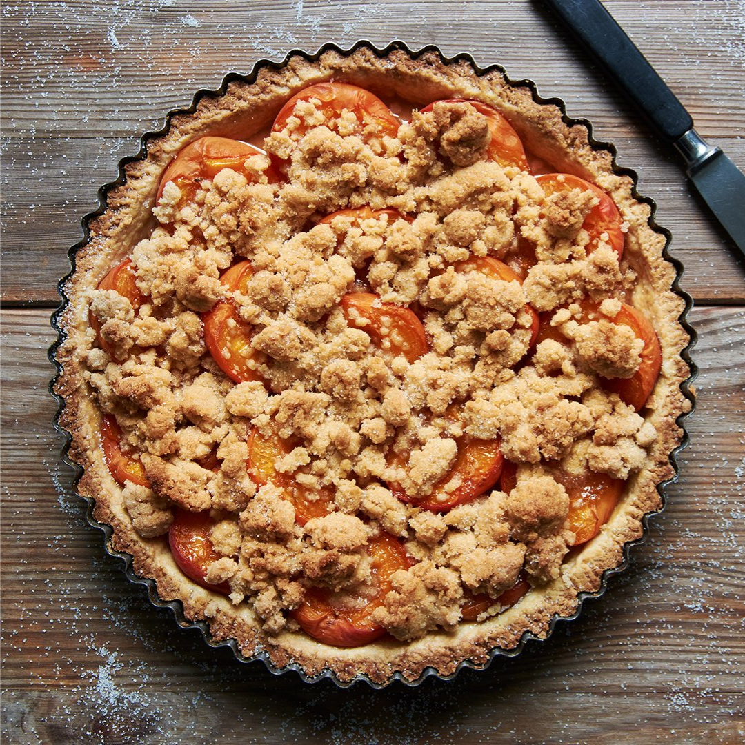 Bake-At-Home Apricot Pie With Honey Almond Crumble Topping