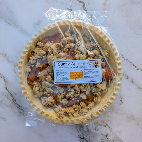Bake-At-Home Organic Apricot Pie With Honey Almond Crumble Topping