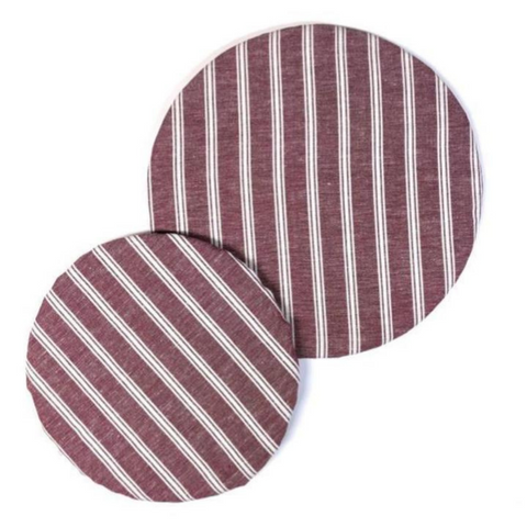 Buy red Reusable Linen Bowl Cover