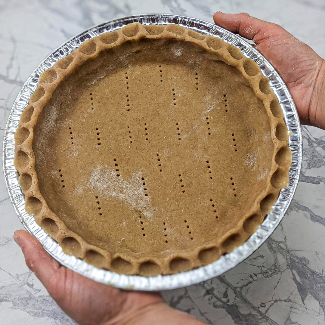 Bake-At-Home Pumpkin Pie with Shortbread Cookie Crust