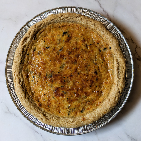 Roasted Onion & Potato Quiche with Khorasan Crust